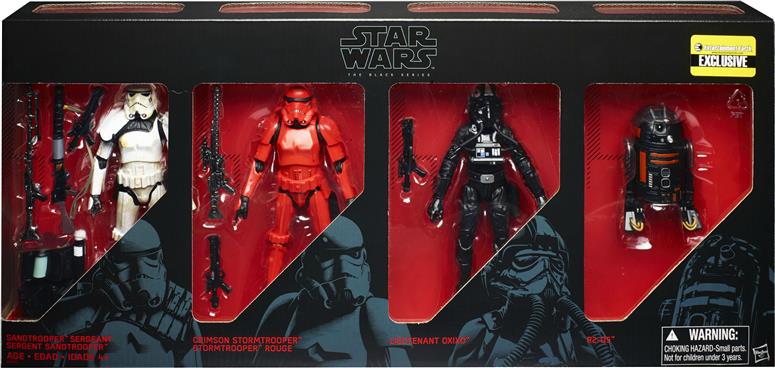 4-Pack: Sandtrooper Sergeant, Crimson Stormtrooper, Lieutenant Oxixo, R2-Q5