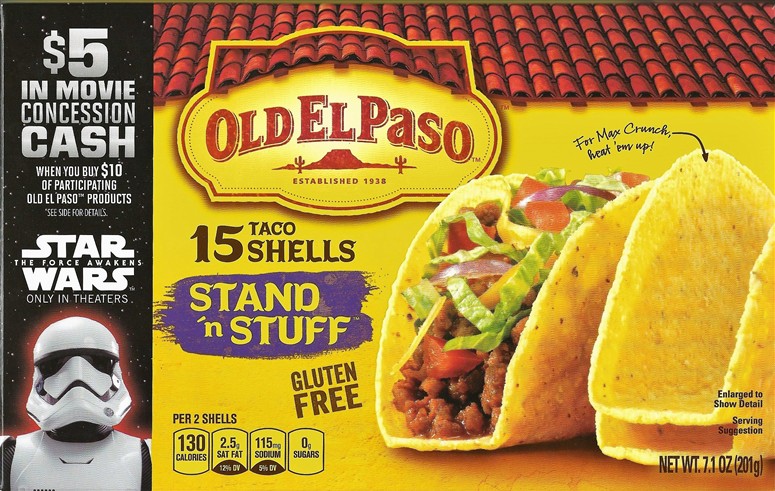 15 Taco Shells Stand 'n Stuff 7.1oz