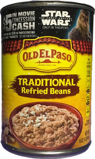 Traditional Refried Beans.  16oz.