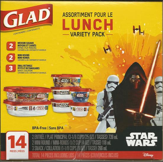 14 pieces, lunch variety pack