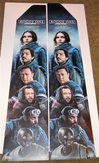 Rogue One cardboard fins for Entertainment endcap