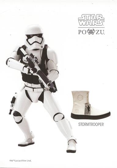 Stormtrooper shoes postcard