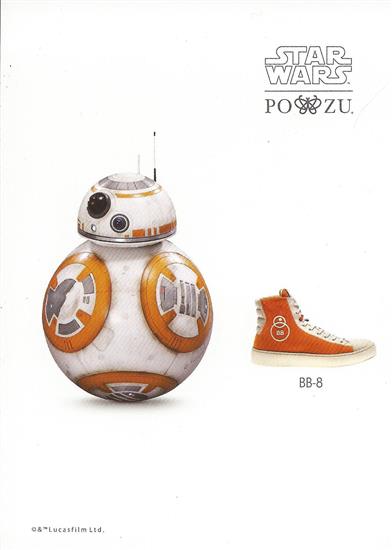 BB-8 shoes postcard