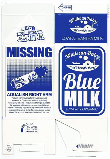 Whitesun Dairy Blue Milk carton