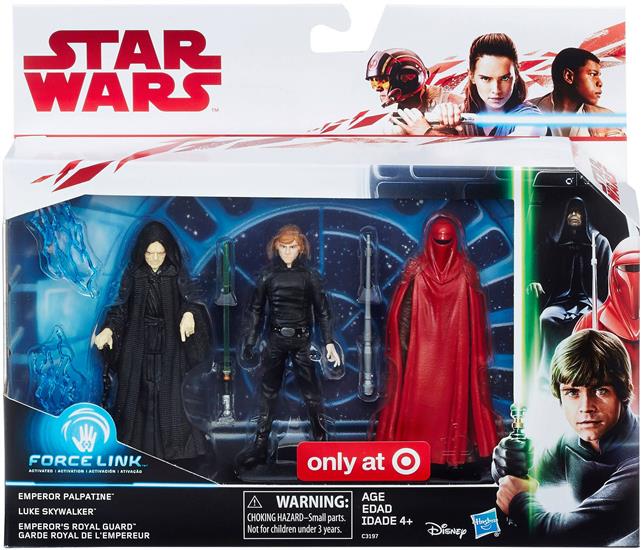 3-pack: Emperor Palpatine, Luke Skywalker, Emperor's Royal Guard