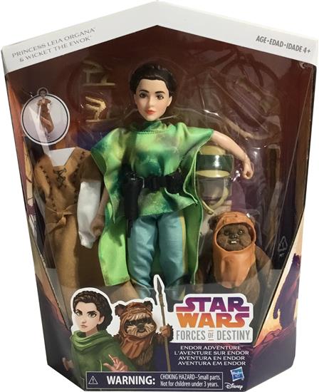 Princess Leia Organa and Wicket the Ewok