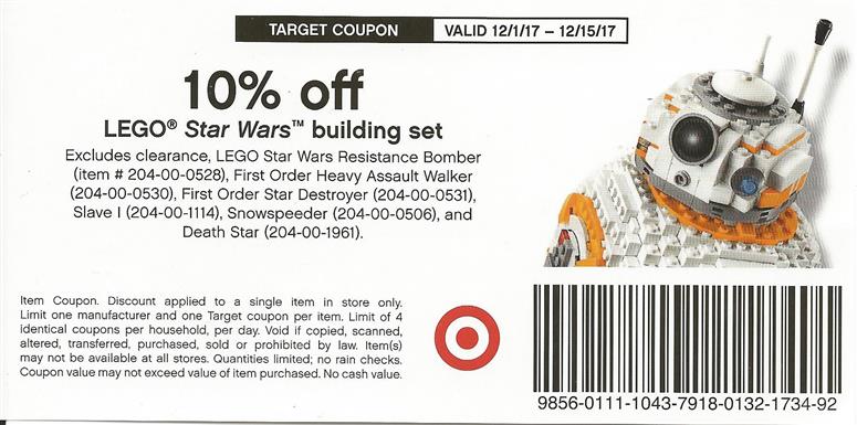 10% Off Star Wars Lego Building Set.  BB-8