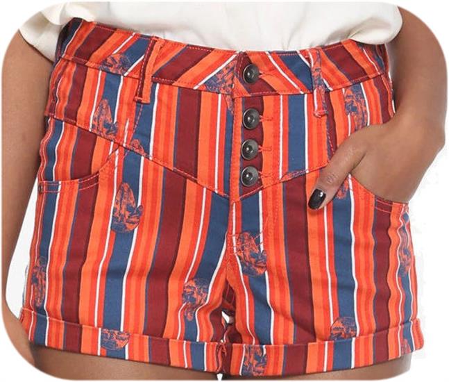 Solo Striped High-Waisted Shorts