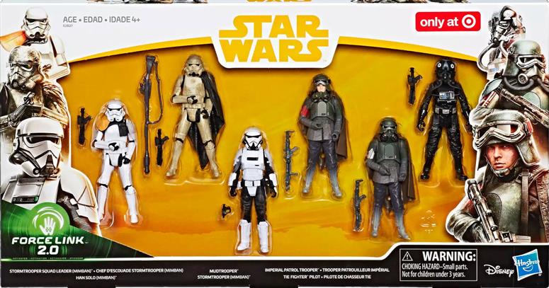 Imperial 6-Pack - Imperial Patrol Trooper, The TIE Fighter Pilot, Stormtrooper (Mimban), Mudtrooper, Han Solo (Mimban), Stormtrooper Officer (Mimban)
