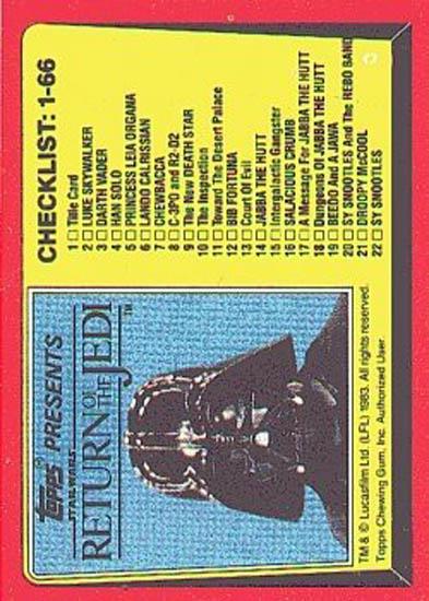 131 Checklist I - Darth