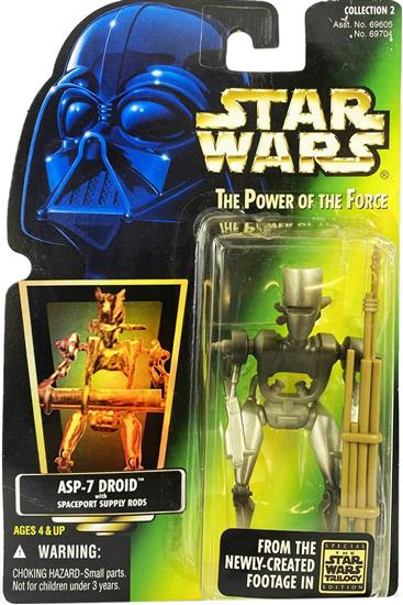 ASP-7 Droid with spaceport supply rods .00, holo, col. 2