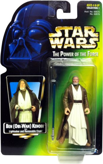 Ben (Obi-Wan) Kenobi with lightsaber and removable cloak .02, photo, col. 1 short saber, new bubble