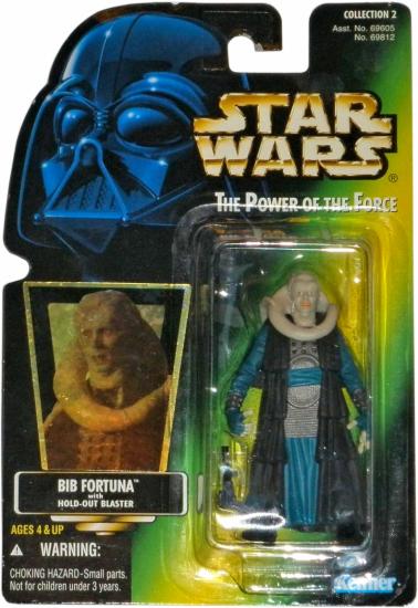 Bib Fortuna with hold-out blaster .01, holo, col. 2, new bubble