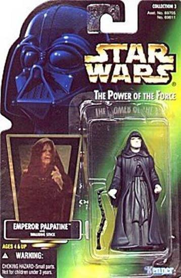 Emperor Palpatine with walking stick .01, holo, col. 3, new bubble