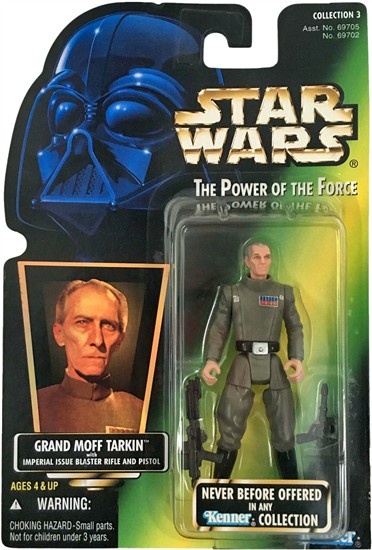 Grand Moff Tarkin with Imperial issue blaster rifle and pistol .01, holo, col. 3