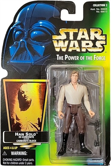 Han Solo in carbonite with carbonite block .02, holo, col. 2, new bubble