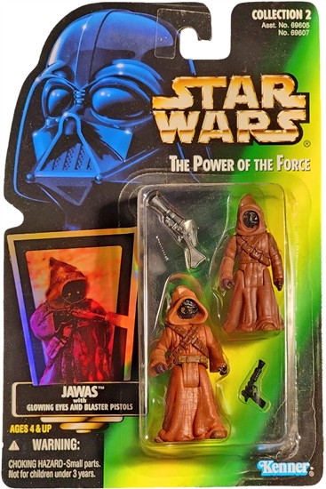 Jawas with glowing eyes and blaster pistols .01, holo, col. 2
