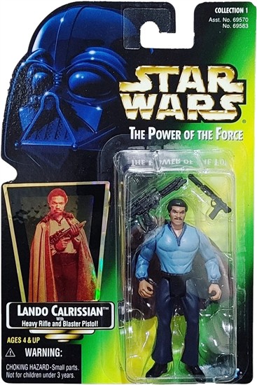 Lando Calrissian with heavy rifle and blaster pistol .01, holo, col. 1, wholesale club ESB 3-pack