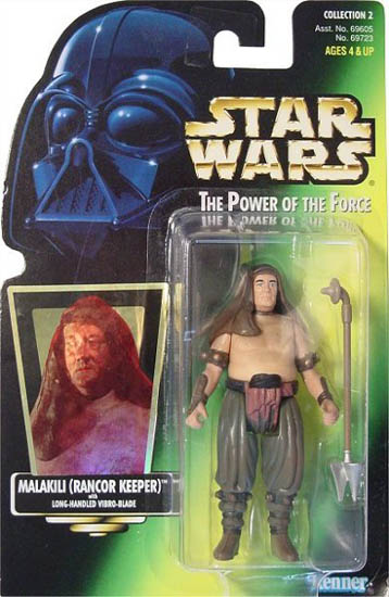 Malakili (Rancor Keeper) with long-handled vibro-blade .00, holo, col. 2