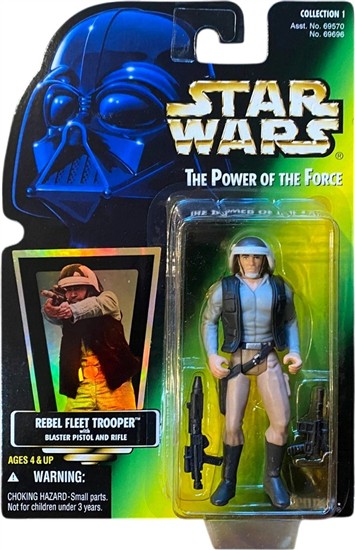 Rebel Fleet Trooper with blaster pistol and rifle .01, holo, col. 1