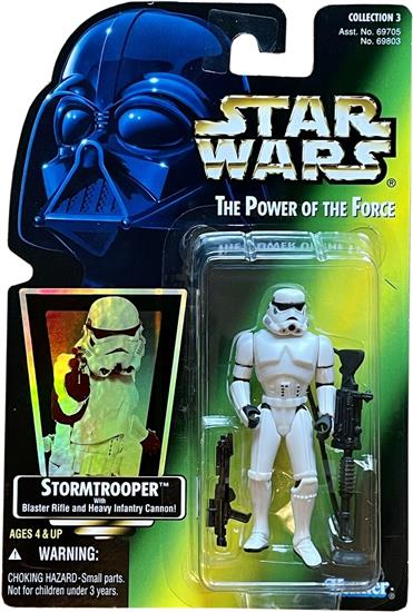 Stormtrooper with blaster rifle and heavy infantry cannon .01, holo, col. 3, new bubble