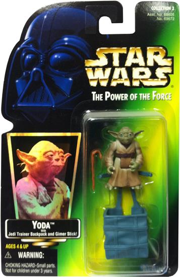 Yoda with Jedi trainer backpack and gimer stick .02, holo, col. 2