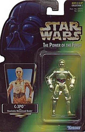 C-3PO with Realistic Metalized Body .01, photo, col. 1, green tinted plastic