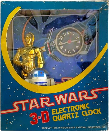 Droids and TIE Fighter battery-operated quartz clock