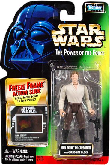Han Solo in carbonite with carbonite block .04, col. 1