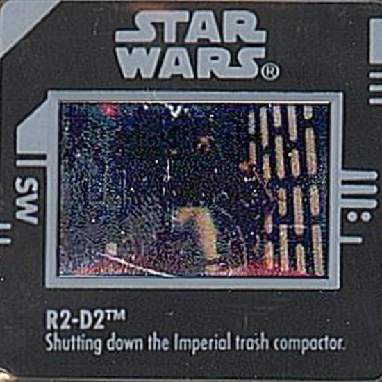 R2-D2 with accessories .00, col. 1, ''Imperial Trash Compactor'' on FF slide