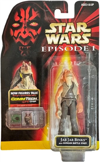 Jar Jar Binks with Gungan battle staff .00, col. 1