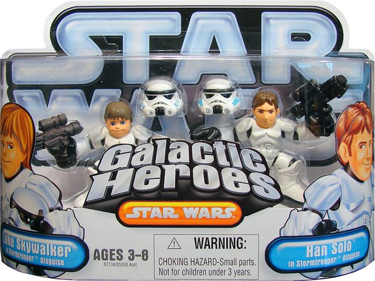Luke Skywalker and Han Solo in Stormtrooper disguises