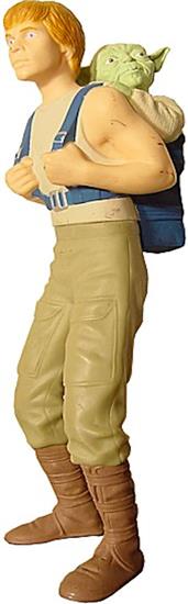 Luke with Yoda in backpack