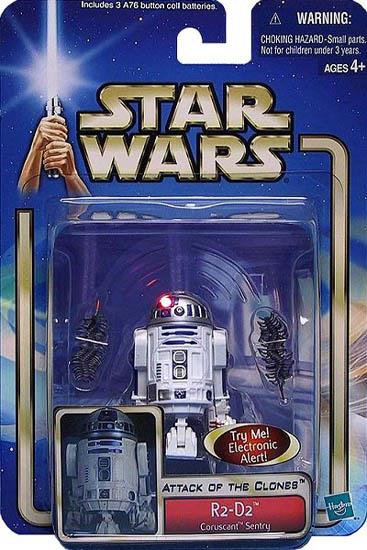 R2-D2, Coruscant sentry (02/14) col. 1, round shoulder pegs