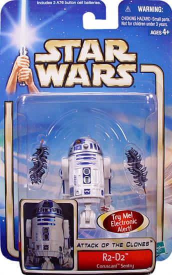 R2-D2, Coruscant sentry (02/14) col. 1, round shoulder pegs