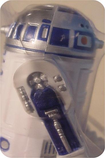 R2-D2, Coruscant sentry (02/14) col. 1, star design shoulder pegs