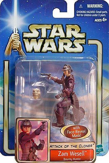 Zam Wesell (02/18) col. 1, Face Reveal Mask, bubble angled above mask