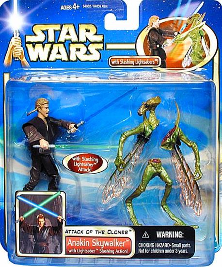 Anakin Skywalker with Lightsaber Slashing Action