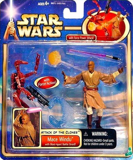 Mace Windu with Blast-Apart (red) Battle Droid, red droid on header card