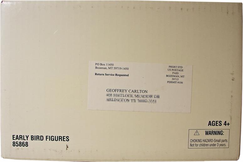 Mailer with figures and packaging