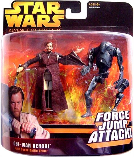 Obi-Wan Kenobi and Super Battle Droid, Force Jump Attack, Super Battle Droid's leg is packed separate