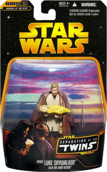Infant Luke Skywalker with Obi-Wan Kenobi