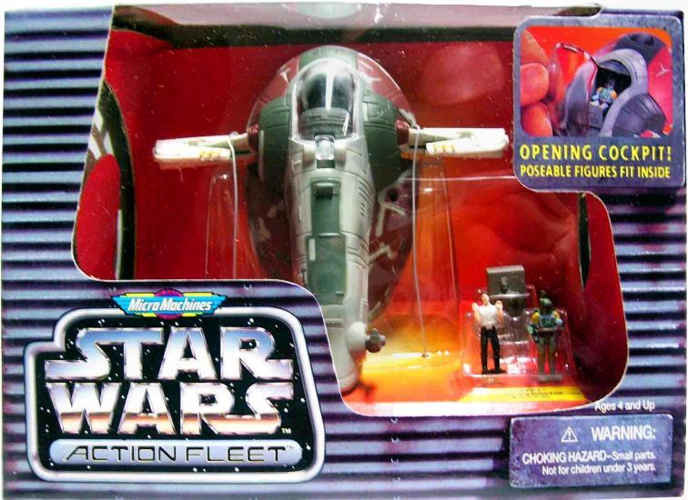 Slave I with Boba Fett and Han Solo