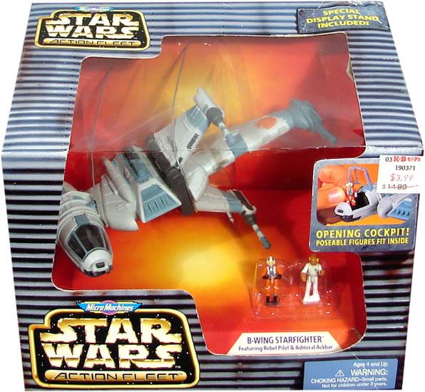 B-Wing Starfighter with Rebel Pilot and Admiral Ackbar