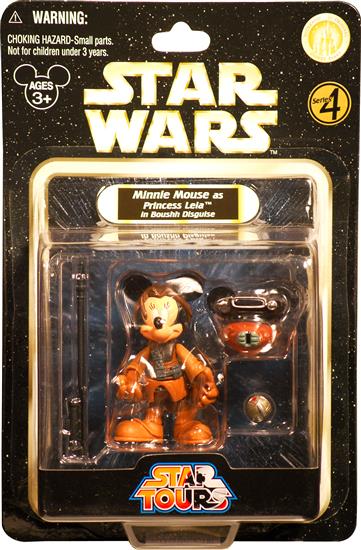 Minnie Mouse as Princess Leia in Boushh disguise