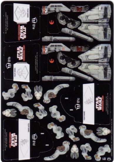 01 Snowspeeders: Rogue Squadron, Rogue Squadron; Tauntaun Riders: Echo Four, Echo Eight