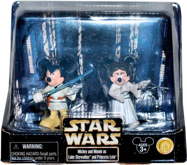 2-pack: Mickey and Minnie as Luke Skywalker and Princess Leia