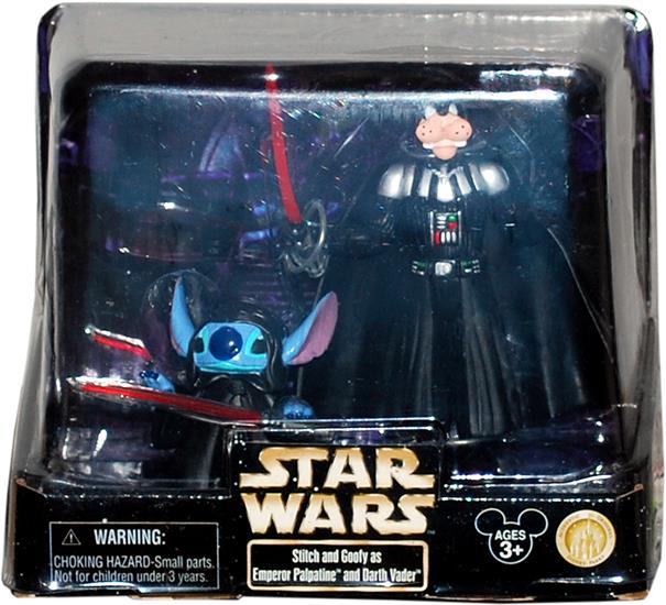 2-pack: Stitch and Goofy as Emperor Palpatine and Darth Vader