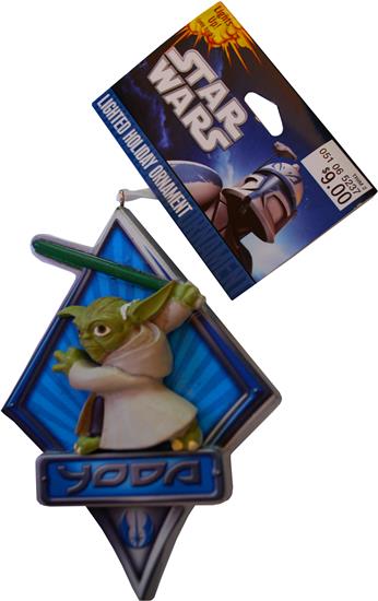 Yoda with light-up lightsaber