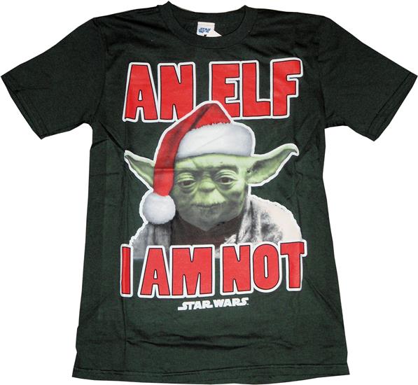 Yoda wearing Santa hat